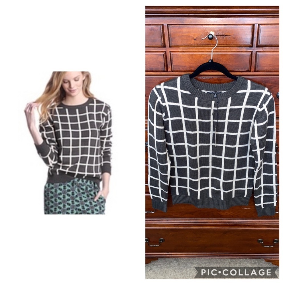 W118 by Walter Baker Sabrina Windowpane Grey/Ivory XS NWT